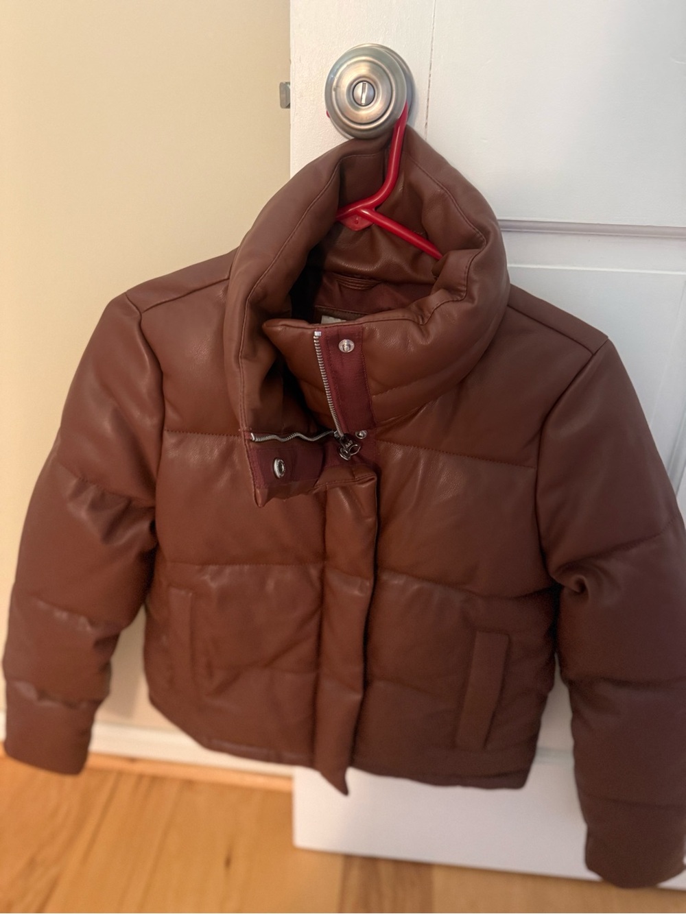 Abercrombie & Fitch Brown Quilted Puffer Jacket